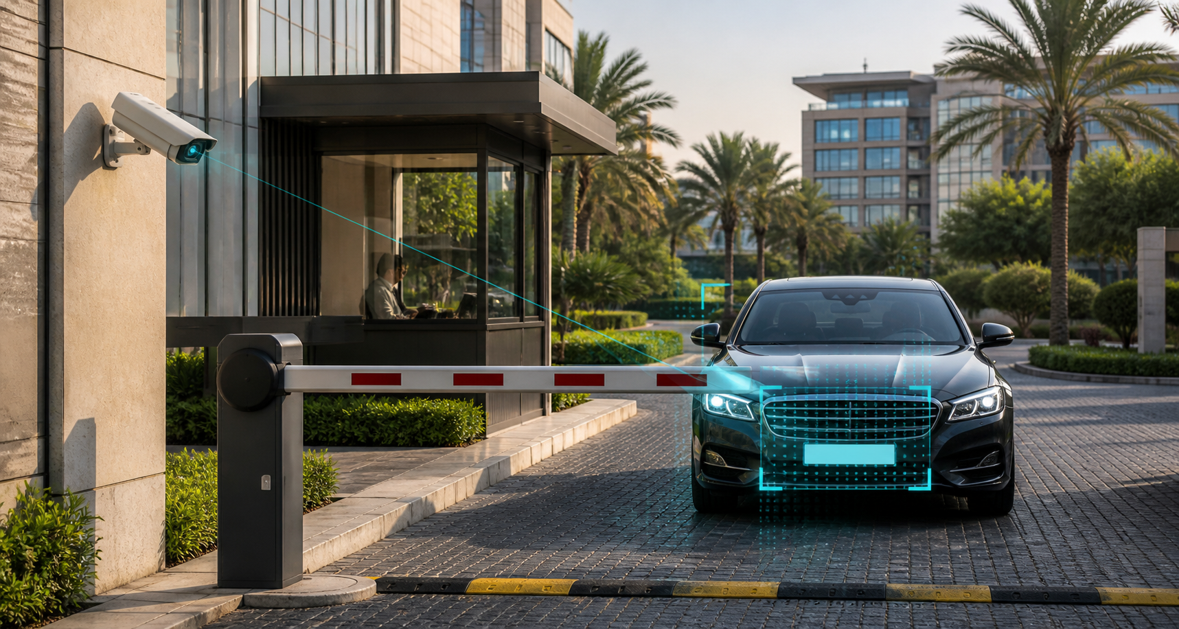 Automatic barrier access using AI license plate recognition